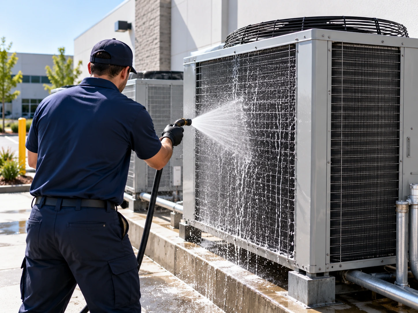 Commercial Condenser Coil Cleaning at a Northeast Florida property