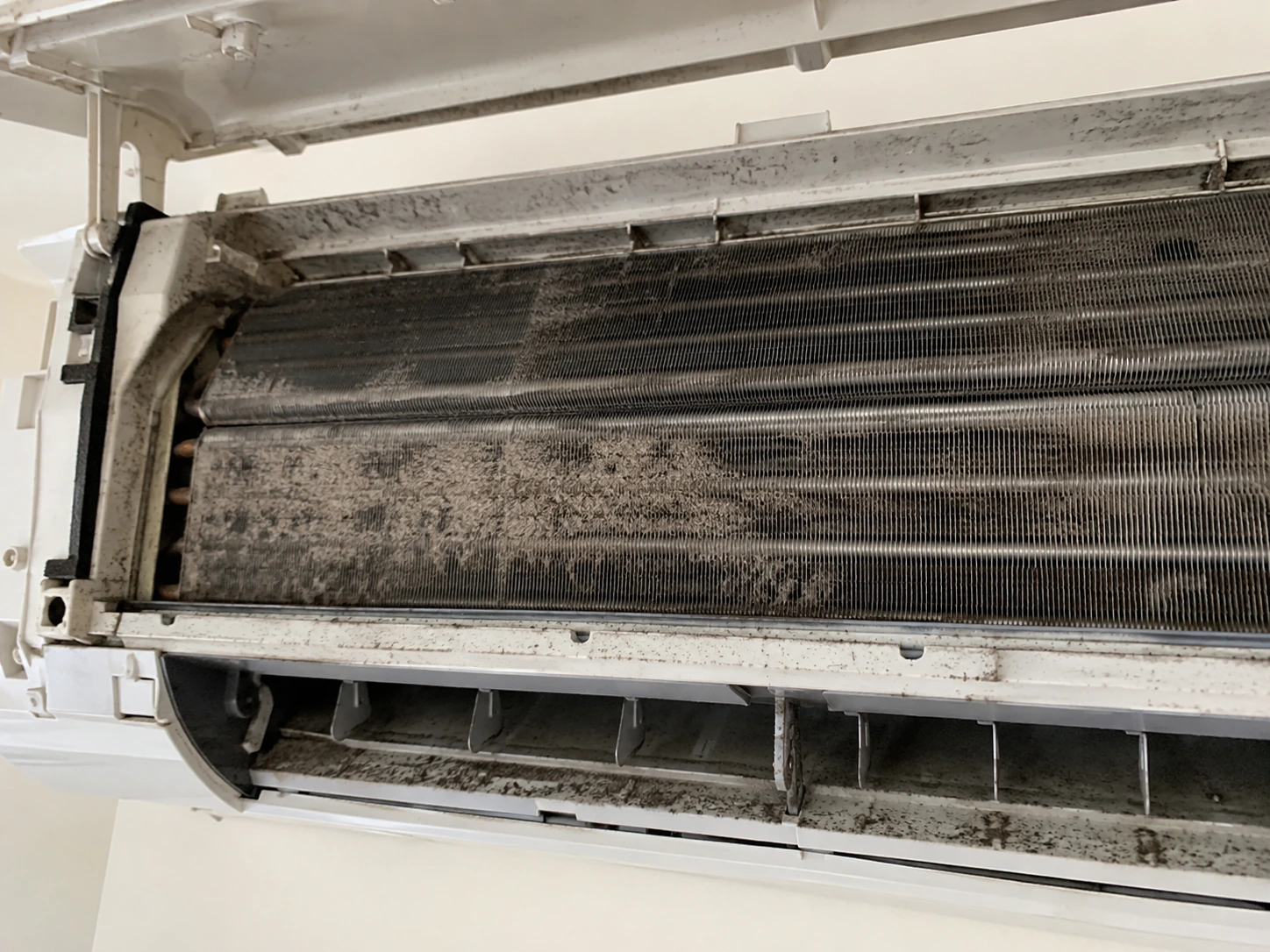 Before: Indoor coil cleaning