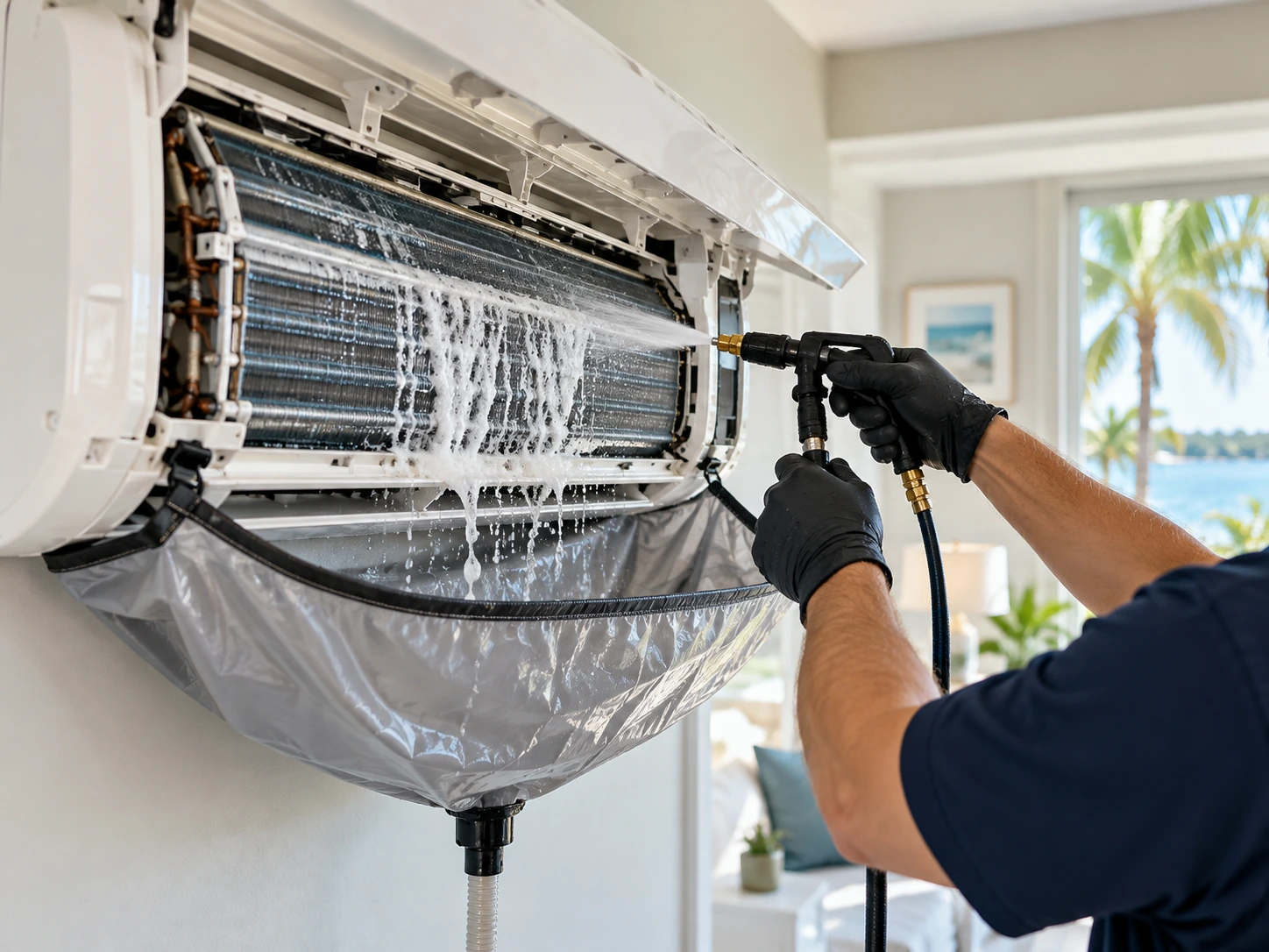 Mini-Split Indoor Coil Cleaning at a Northeast Florida property