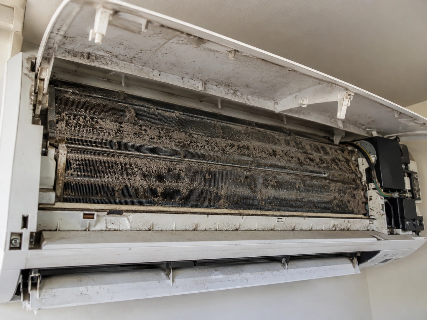 Before: Mini-split deep cleaning