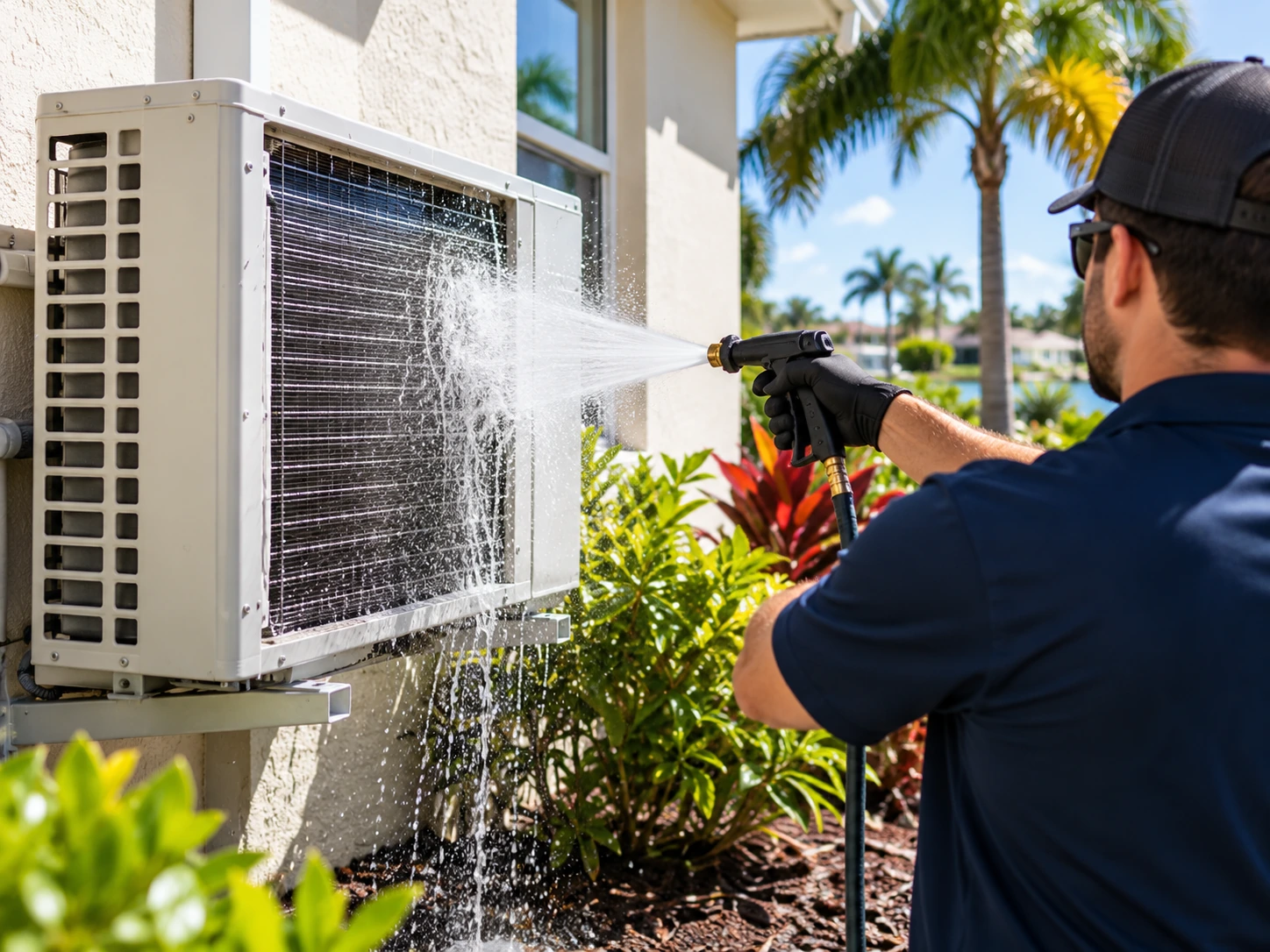Mini-Split Outdoor Unit Cleaning at a Northeast Florida property