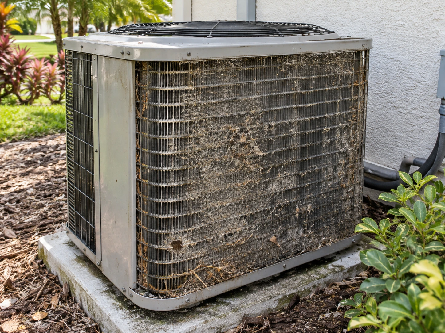 Before: Residential condenser coils