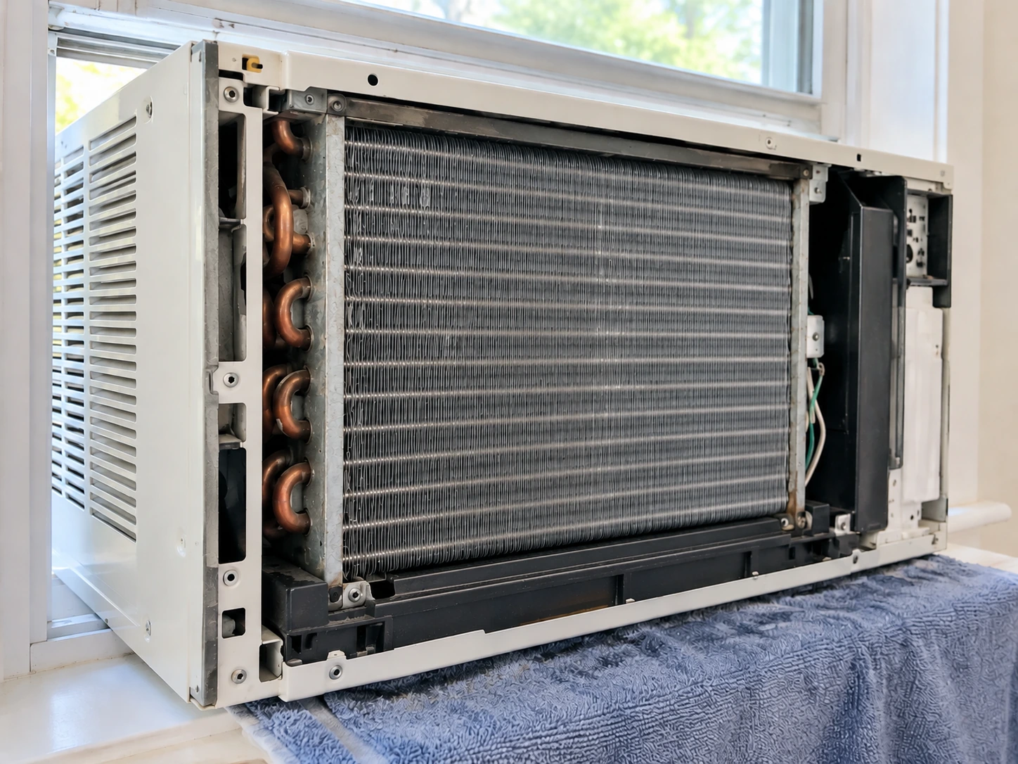 After: Window AC cleaning