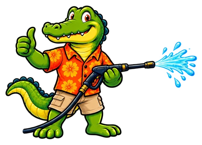 Florida Ductless alligator mascot giving a thumbs up