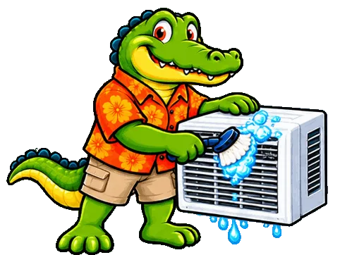 Alligator mascot — Window AC Unit Cleaning
